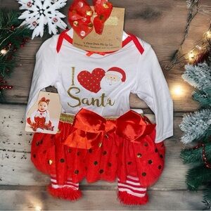 NWT BABY ESSENTIAL SET•BODYSUIT•TUTU SKIRT•STRIPED LEG WARMERS•HEADBAND •3 Month